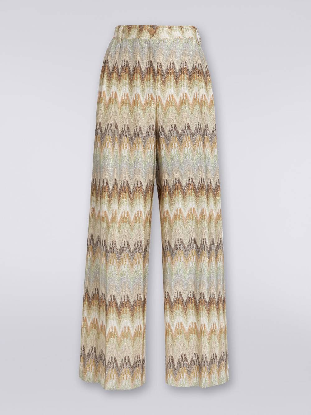 M Missoni Pantaloni classici in viscosa zig zag con lurex In Linea
