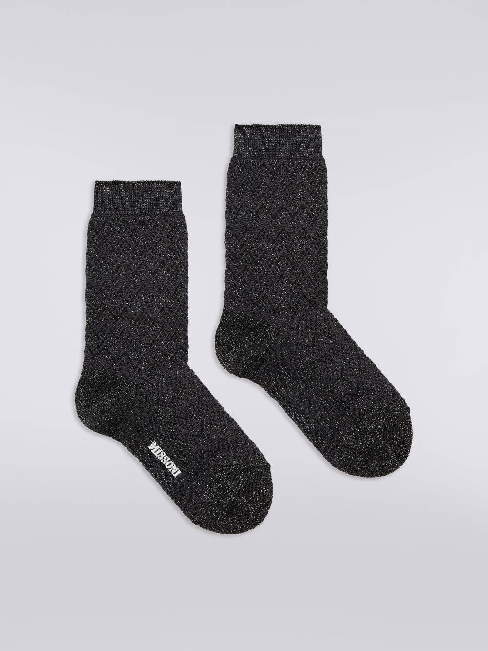 M Missoni Calze corte in viscosa e nylon zig zag Qualità