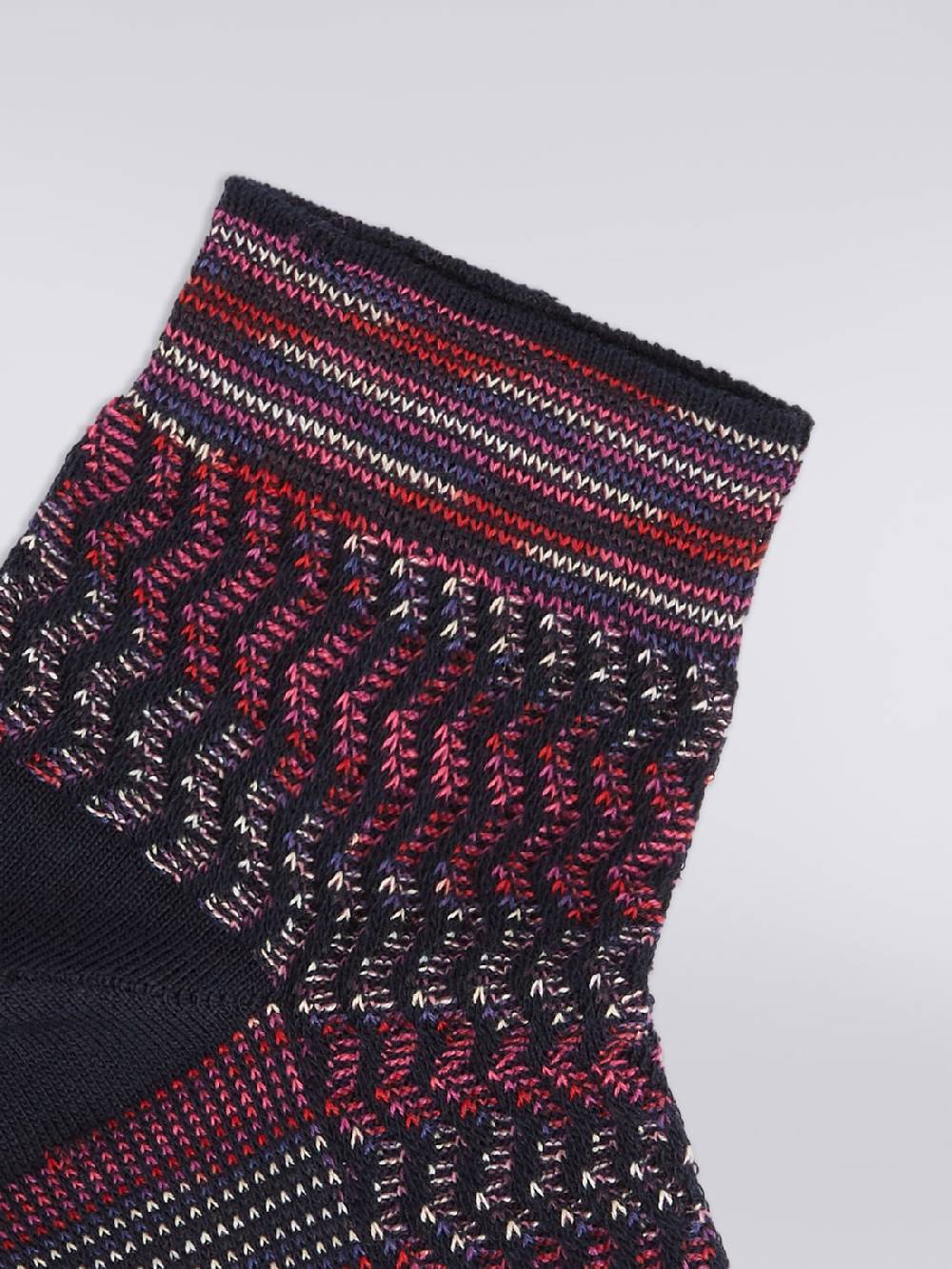 M Missoni Calze corte in cotone e nylon con multi-lavorazione Vendita