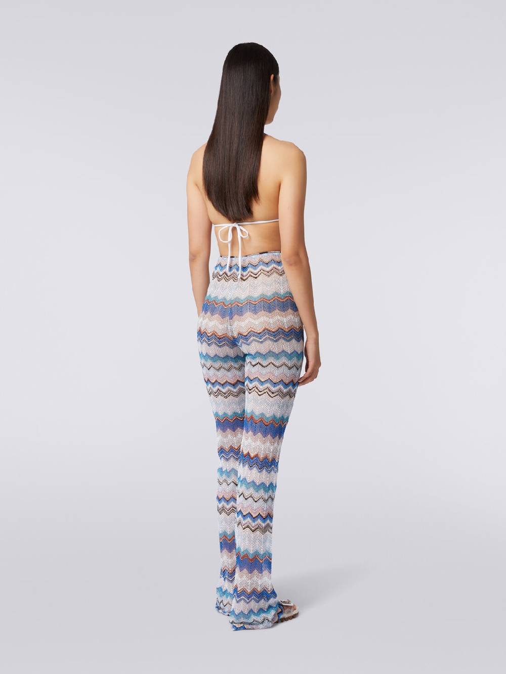 M Missoni Pantaloni copricostume in crochet zig zag con lurex Qualità Garantita
