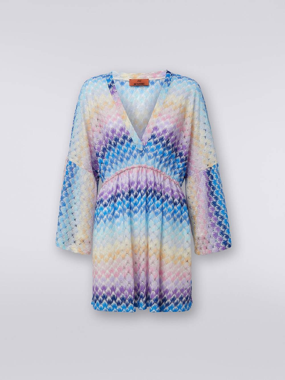 M Missoni Caftano copricostume corto effetto pizzo con lurex Promozione Limitata