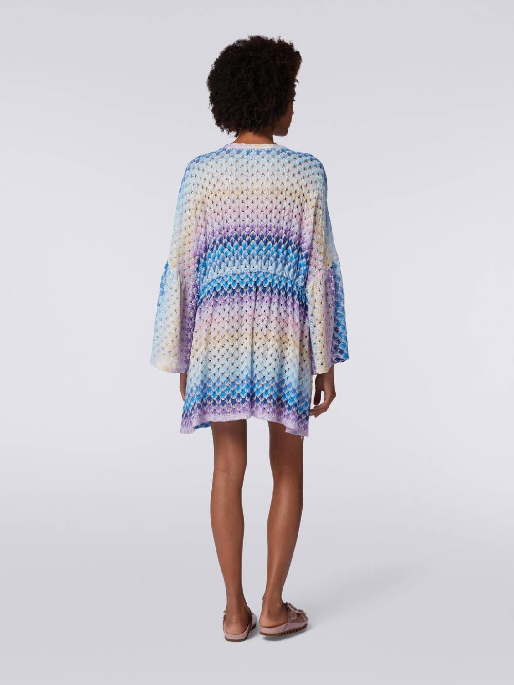 M Missoni Caftano copricostume corto effetto pizzo con lurex Promozione Limitata