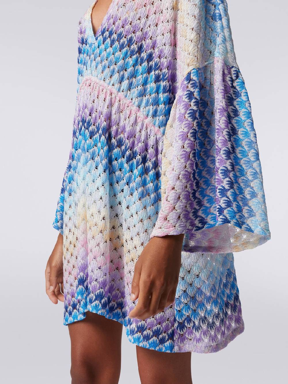 M Missoni Caftano copricostume corto effetto pizzo con lurex Promozione Limitata
