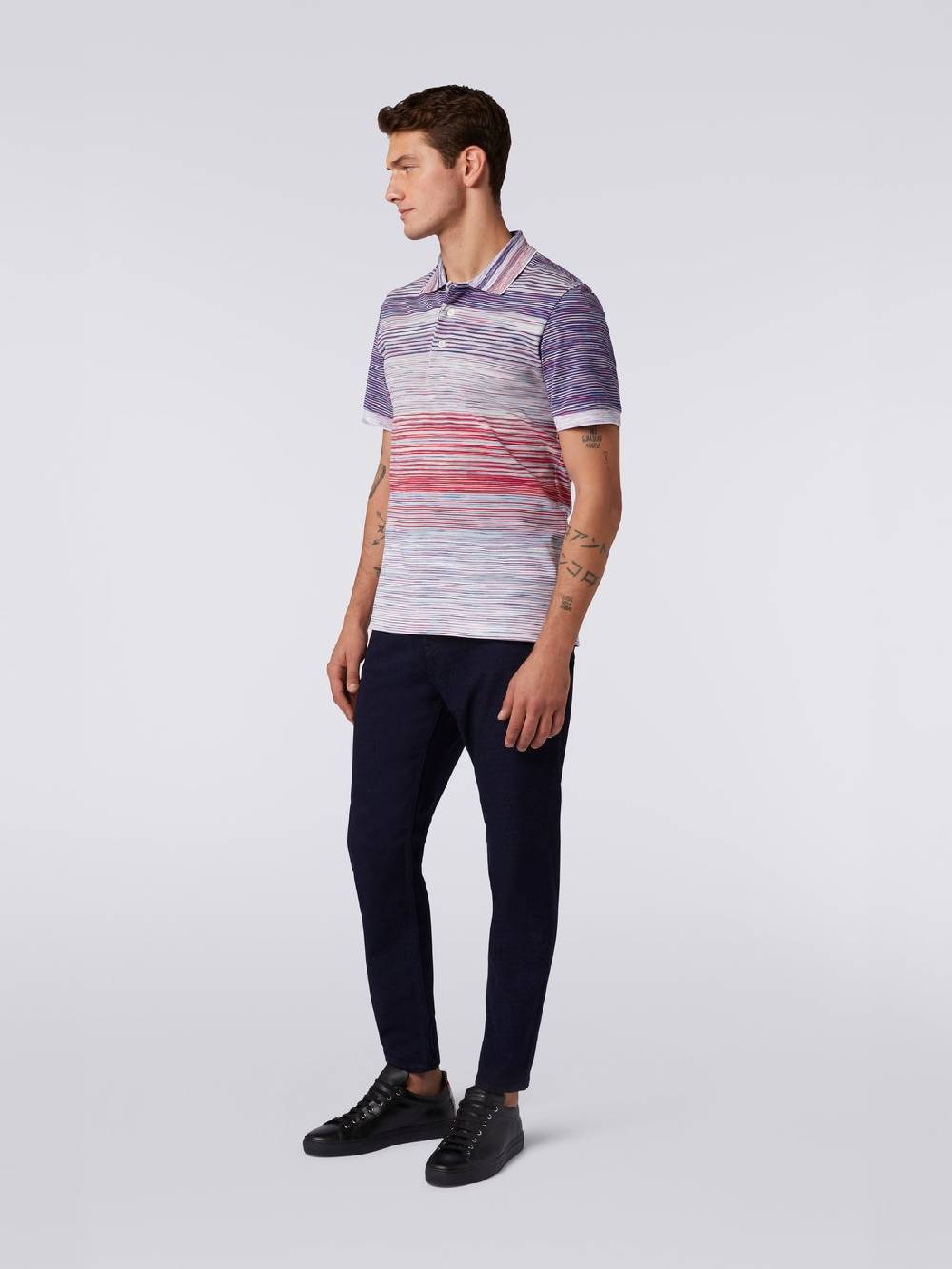 M Missoni Polo in piquet di cotone fiammato Prezzo Ridotto