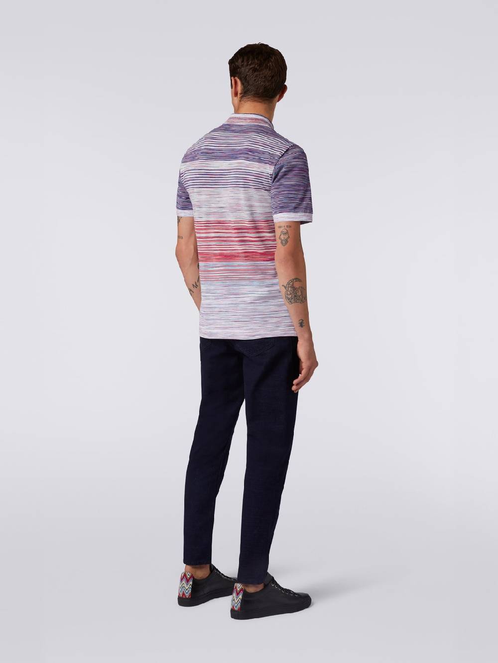 M Missoni Polo in piquet di cotone fiammato Prezzo Ridotto