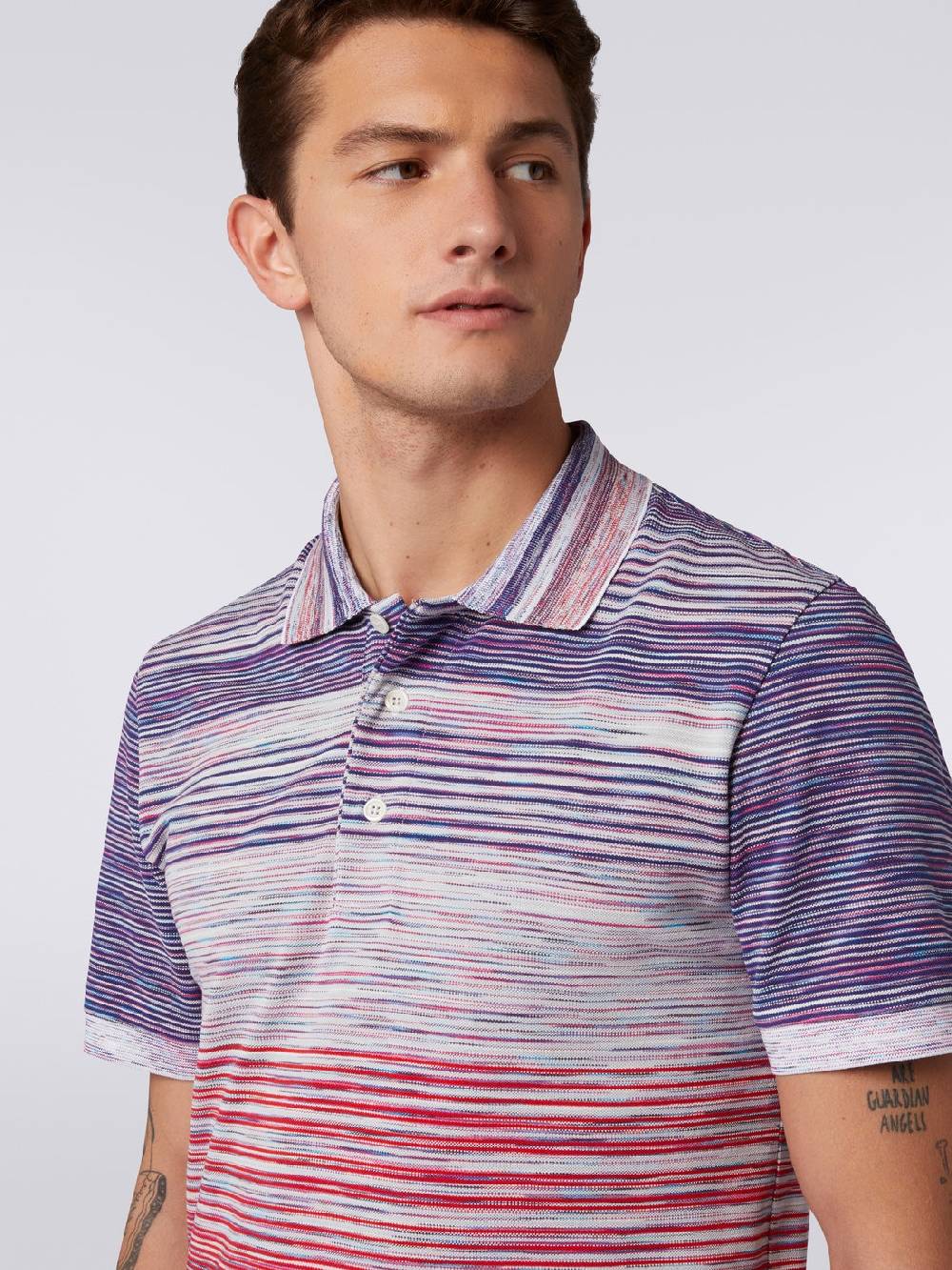 M Missoni Polo in piquet di cotone fiammato Prezzo Ridotto