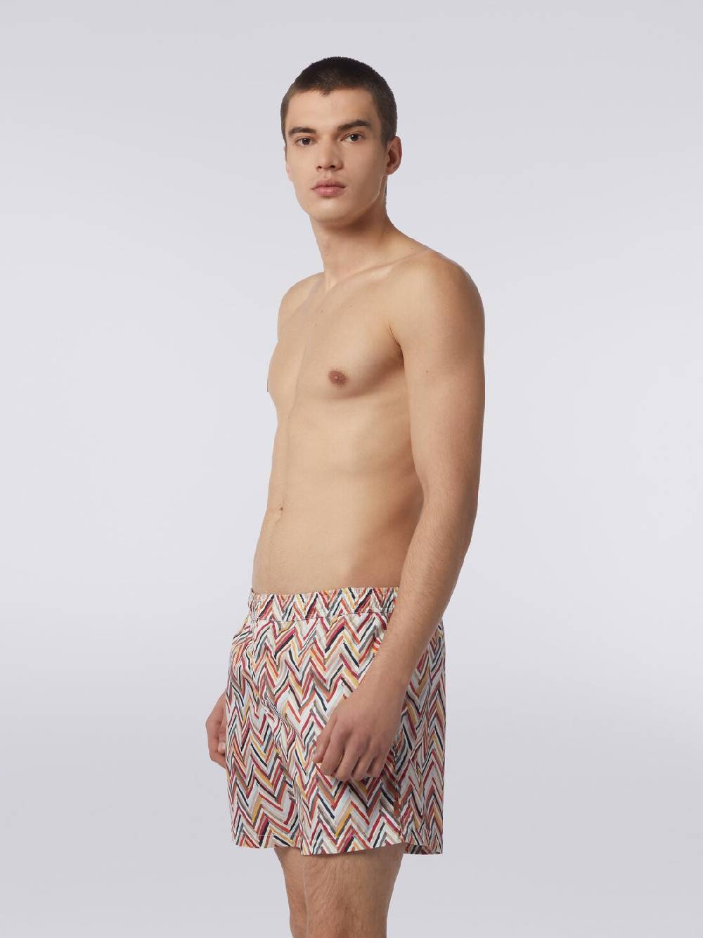 M Missoni Boxer mare con stampa zig zag effetto spennellate Offerta
