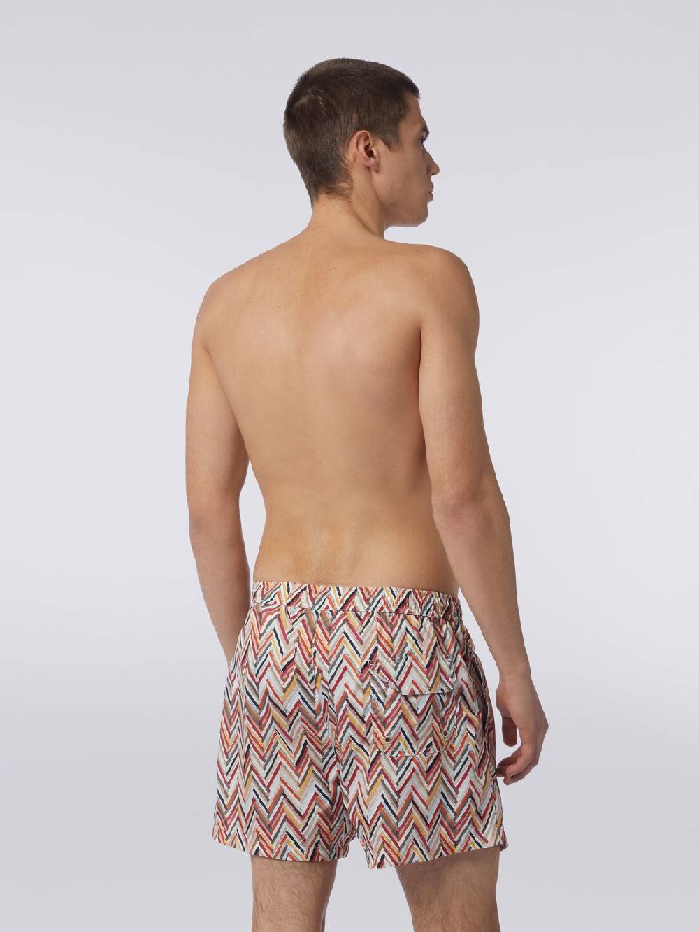 M Missoni Boxer mare con stampa zig zag effetto spennellate Offerta