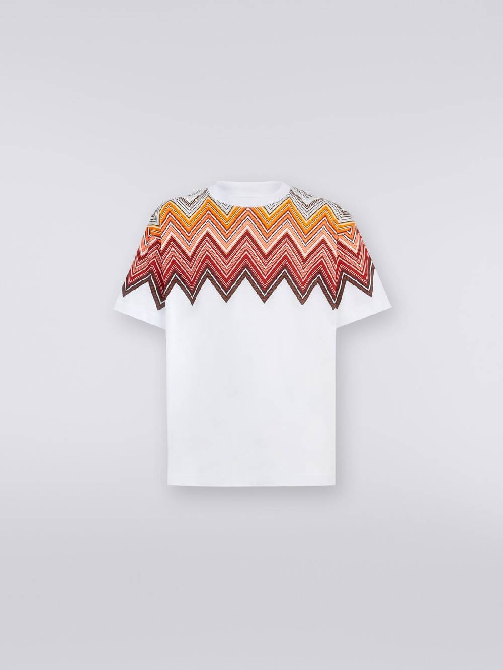 M Missoni T-shirt oversize in cotone con stampa macro zig zag Economico