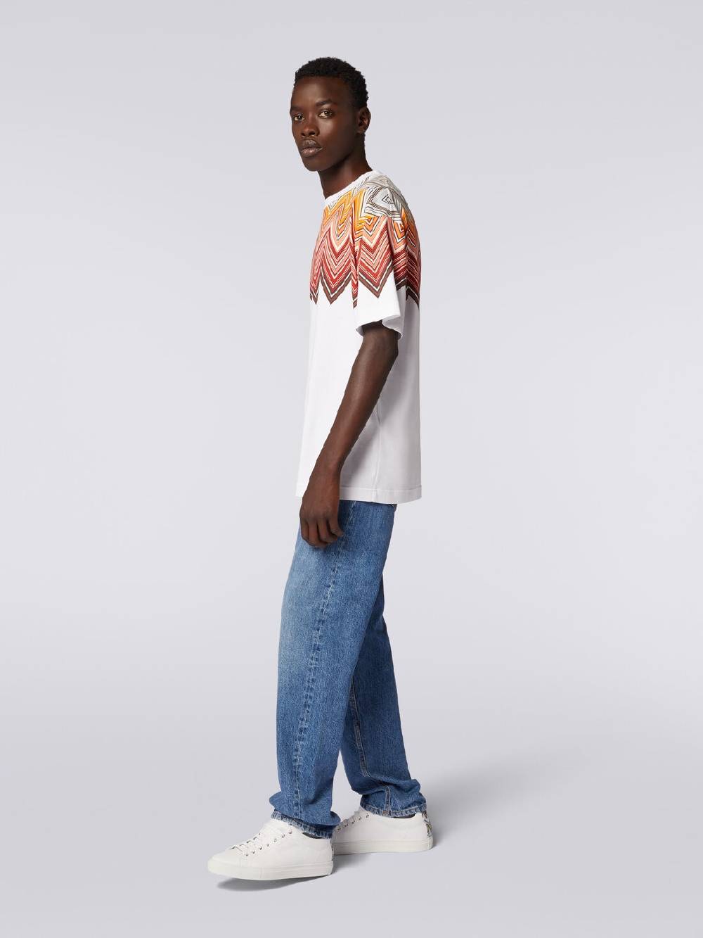 M Missoni T-shirt oversize in cotone con stampa macro zig zag Economico