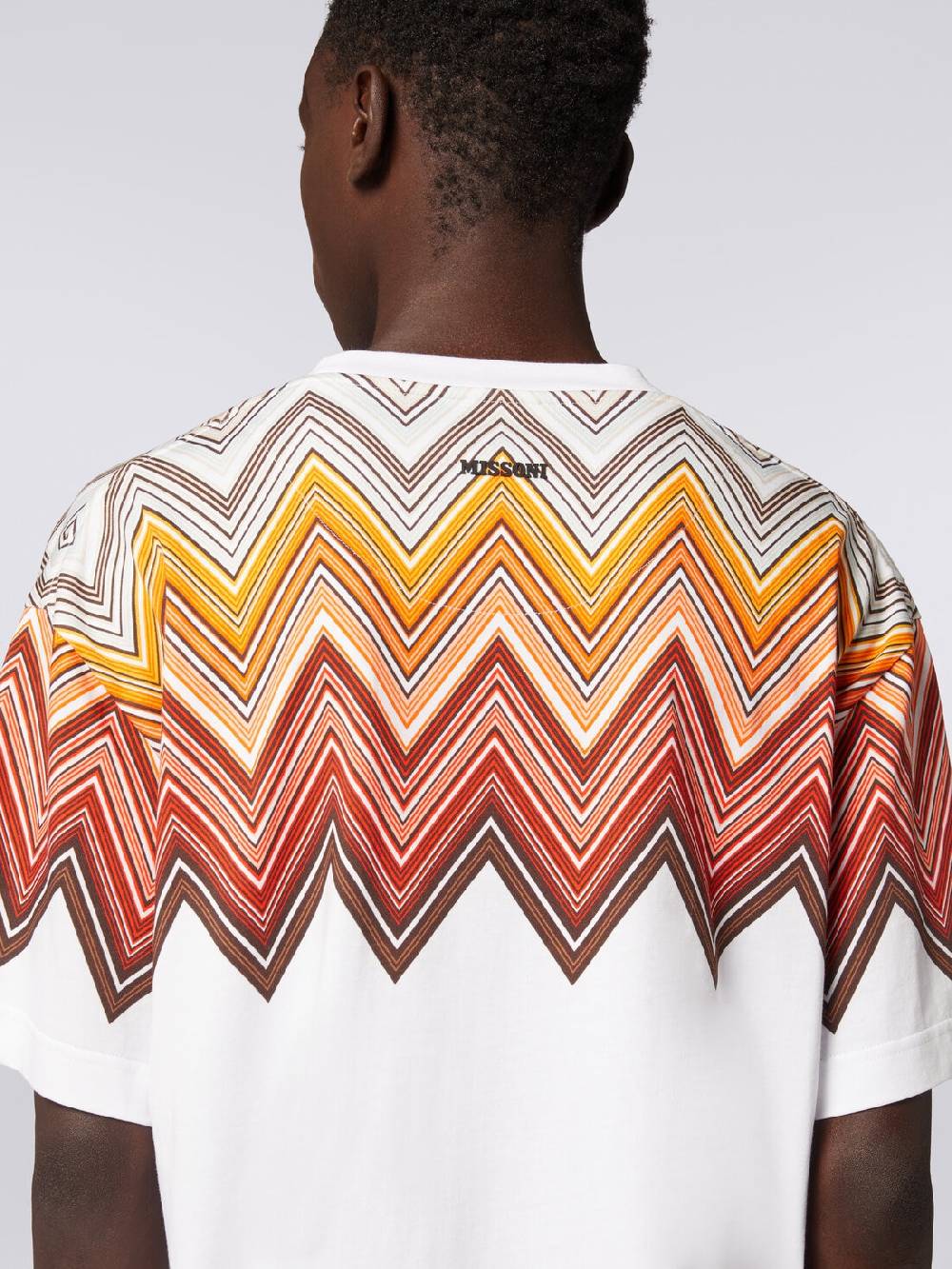 M Missoni T-shirt oversize in cotone con stampa macro zig zag Economico