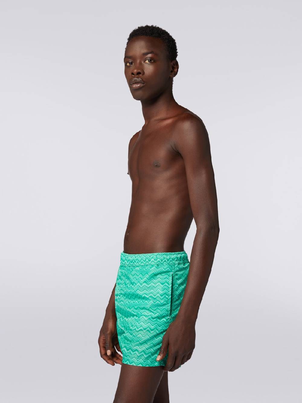 M Missoni Boxer mare con stampa zig zag tonale Online