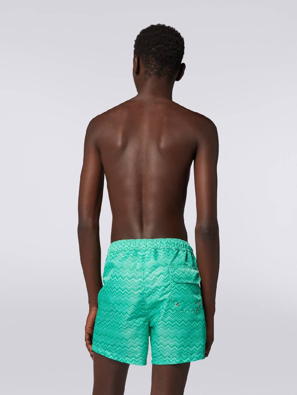 M Missoni Boxer mare con stampa zig zag tonale Online