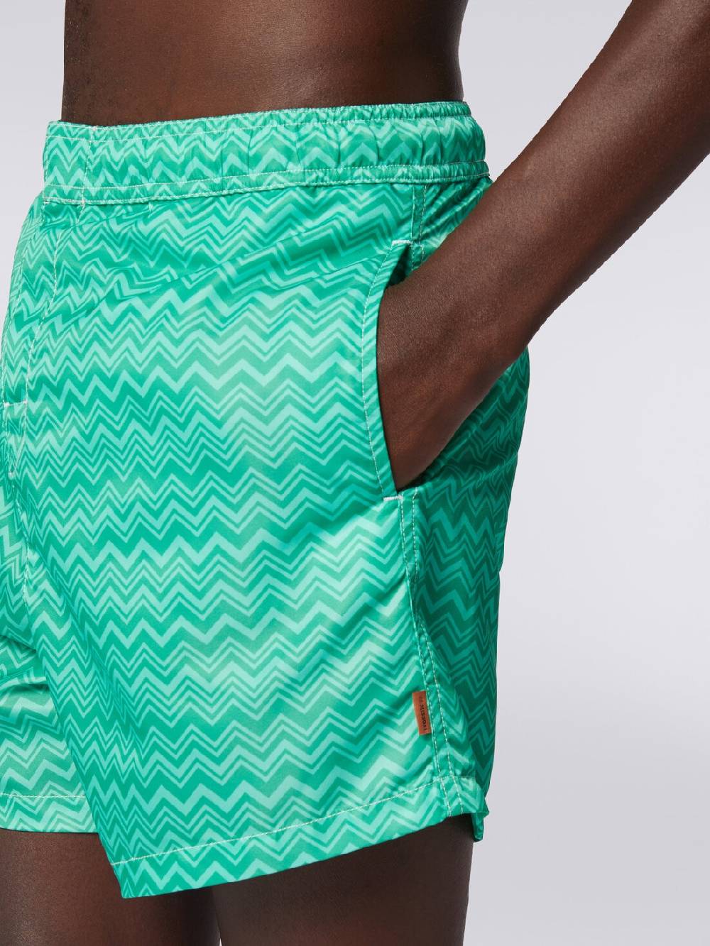 M Missoni Boxer mare con stampa zig zag tonale Online