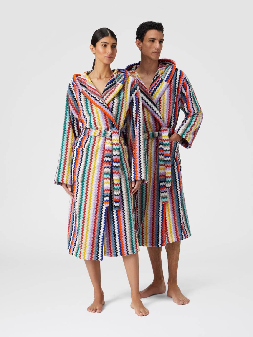 M Missoni Accappatoio Riverbero in spugna di cotone zig zag Moda