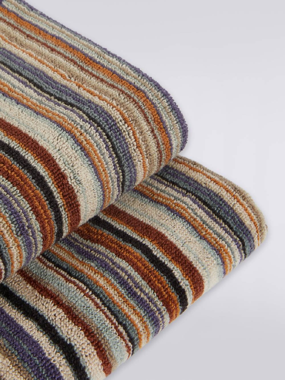 M Missoni Set 2 pezzi di asciugamani da bagno Jazz in spugna di cotone rigato Italy