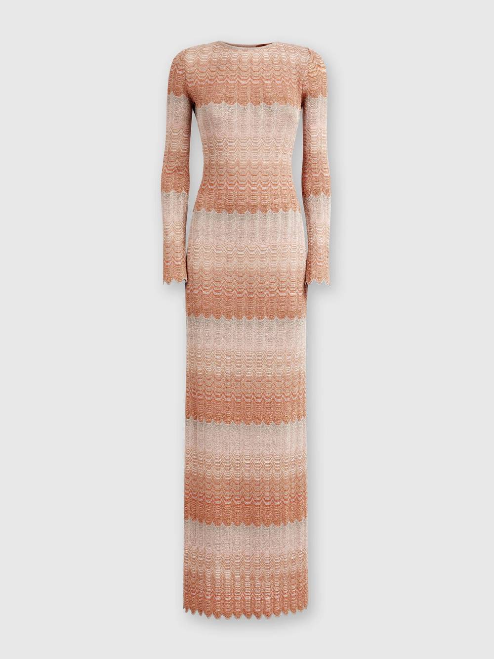 M Missoni Abito lungo con motivo greca lamé Qualità Garantita