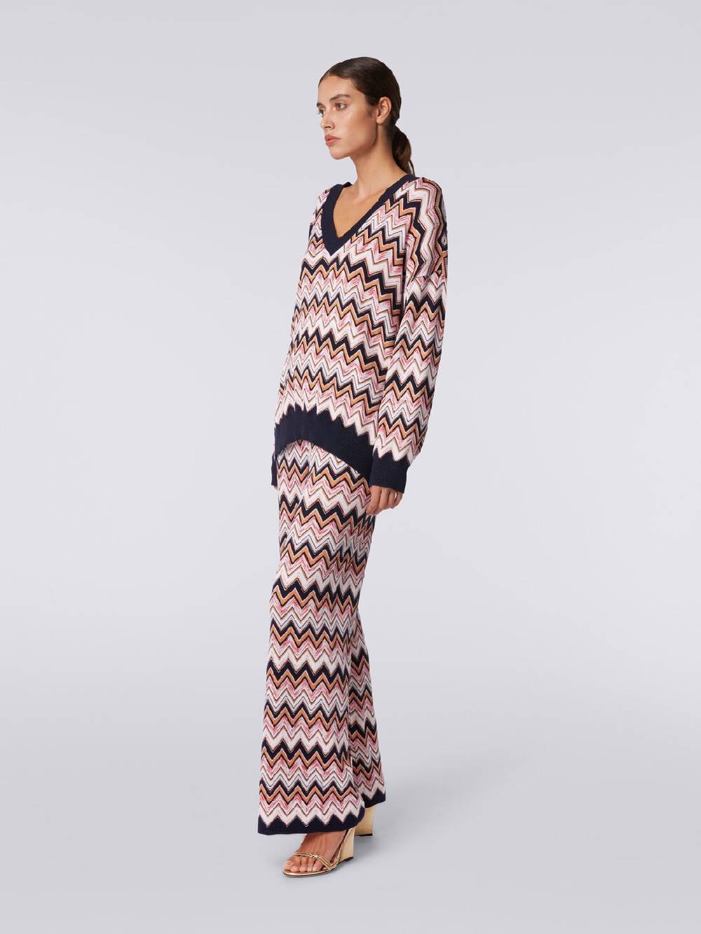 M Missoni Maglia oversize zig zag con profili a contrasto Affare Del Giorno