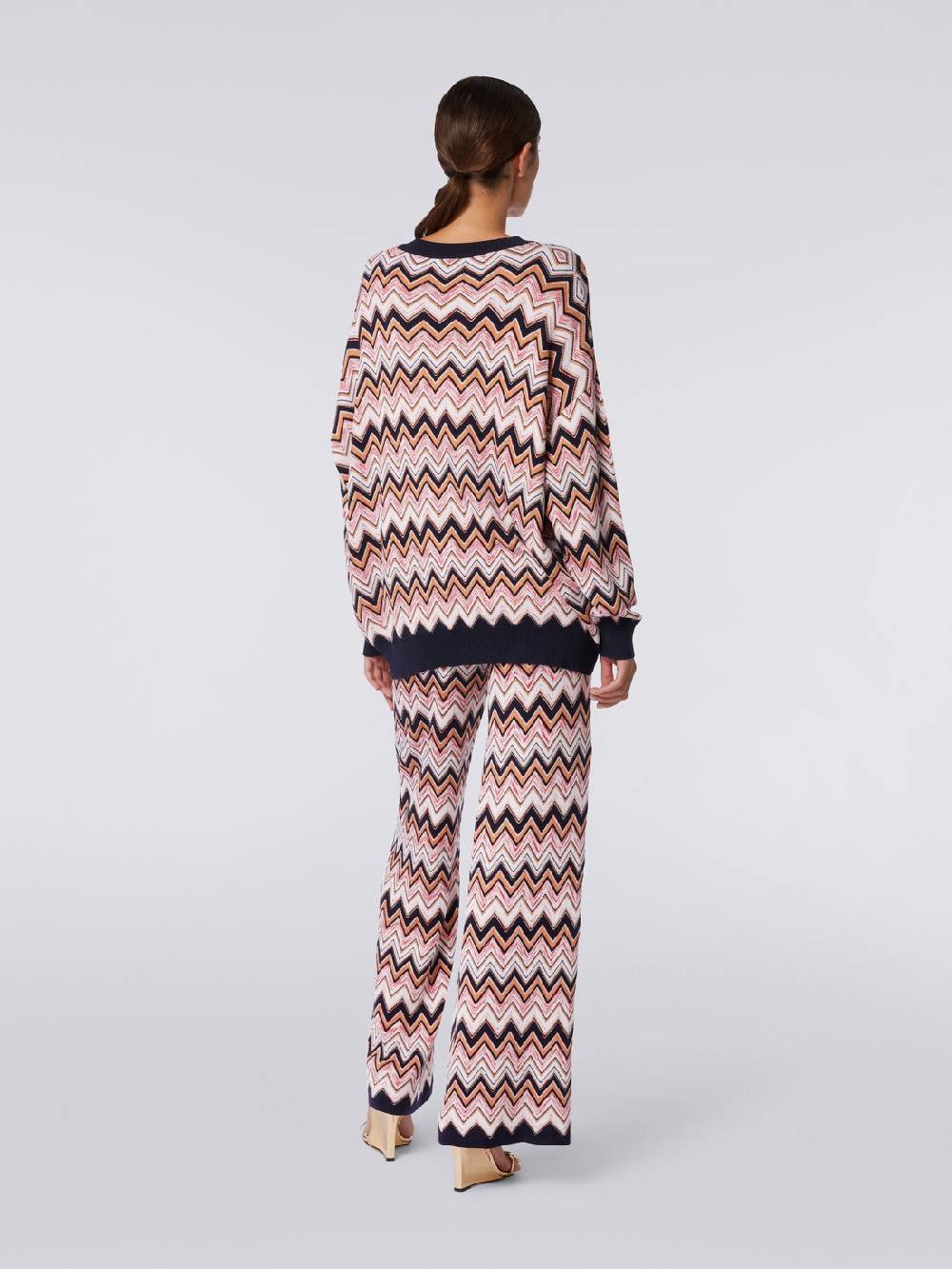 M Missoni Maglia oversize zig zag con profili a contrasto Affare Del Giorno