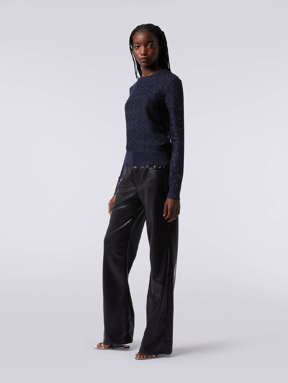 M Missoni Pullover girocollo in viscosa e lana chevron Prezzo Ridotto