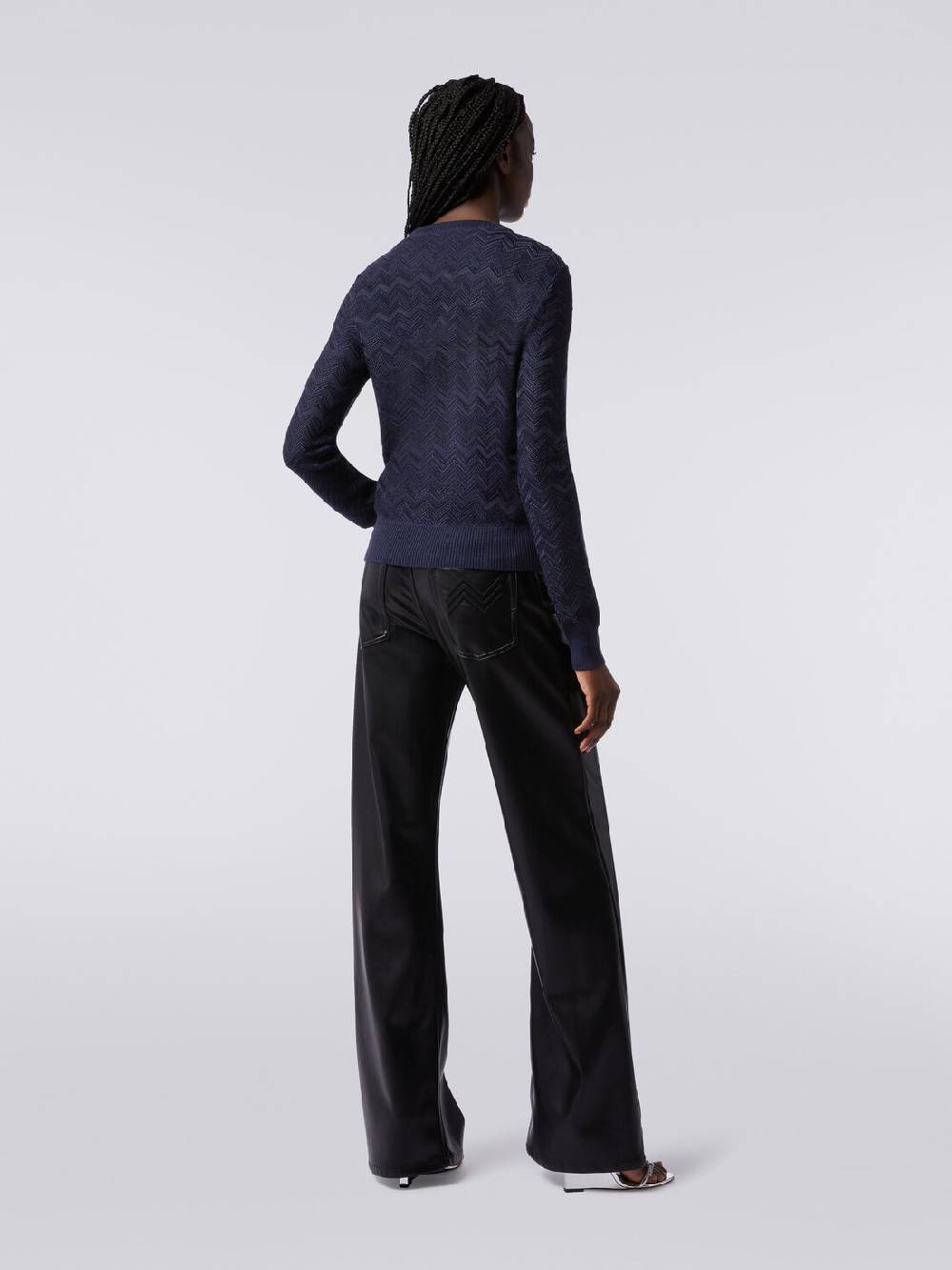 M Missoni Pullover girocollo in viscosa e lana chevron Prezzo Ridotto