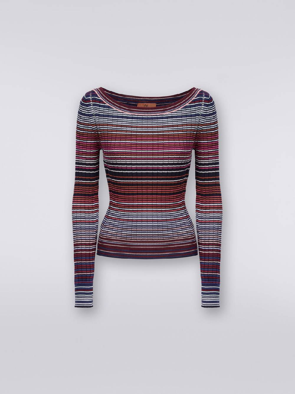 M Missoni Pullover in cotone e viscosa a righe Convenienza