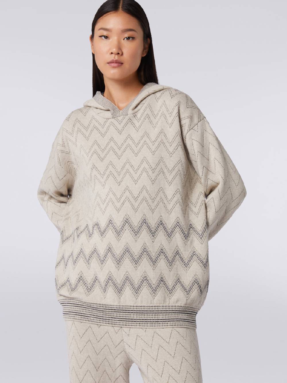 M Missoni Pullover in misto lana zig zag con lurex Presa