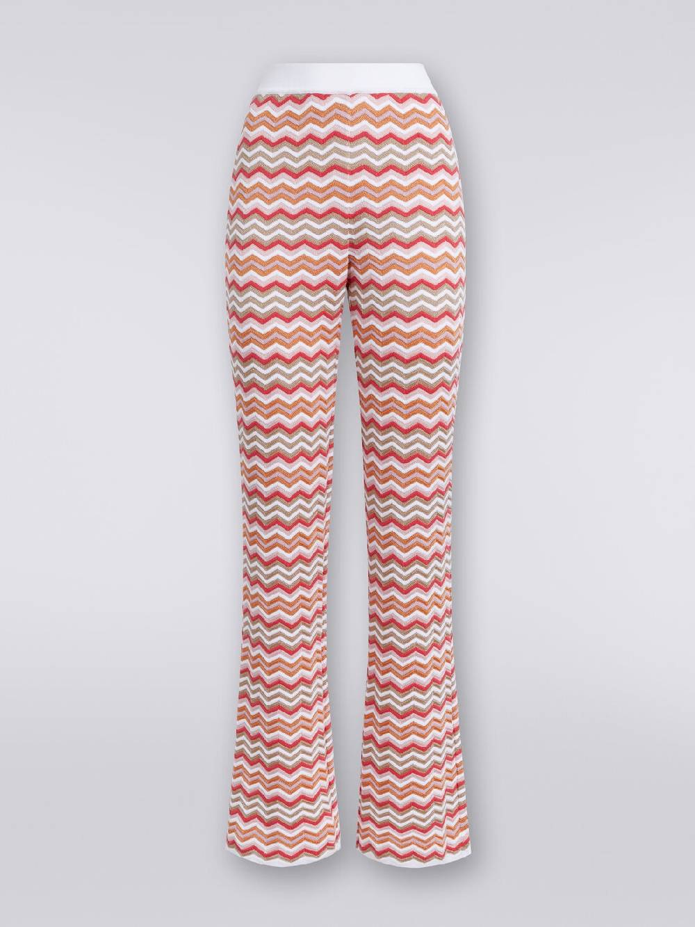 M Missoni Pantaloni in maglia di cotone e viscosa zig zag Offerta