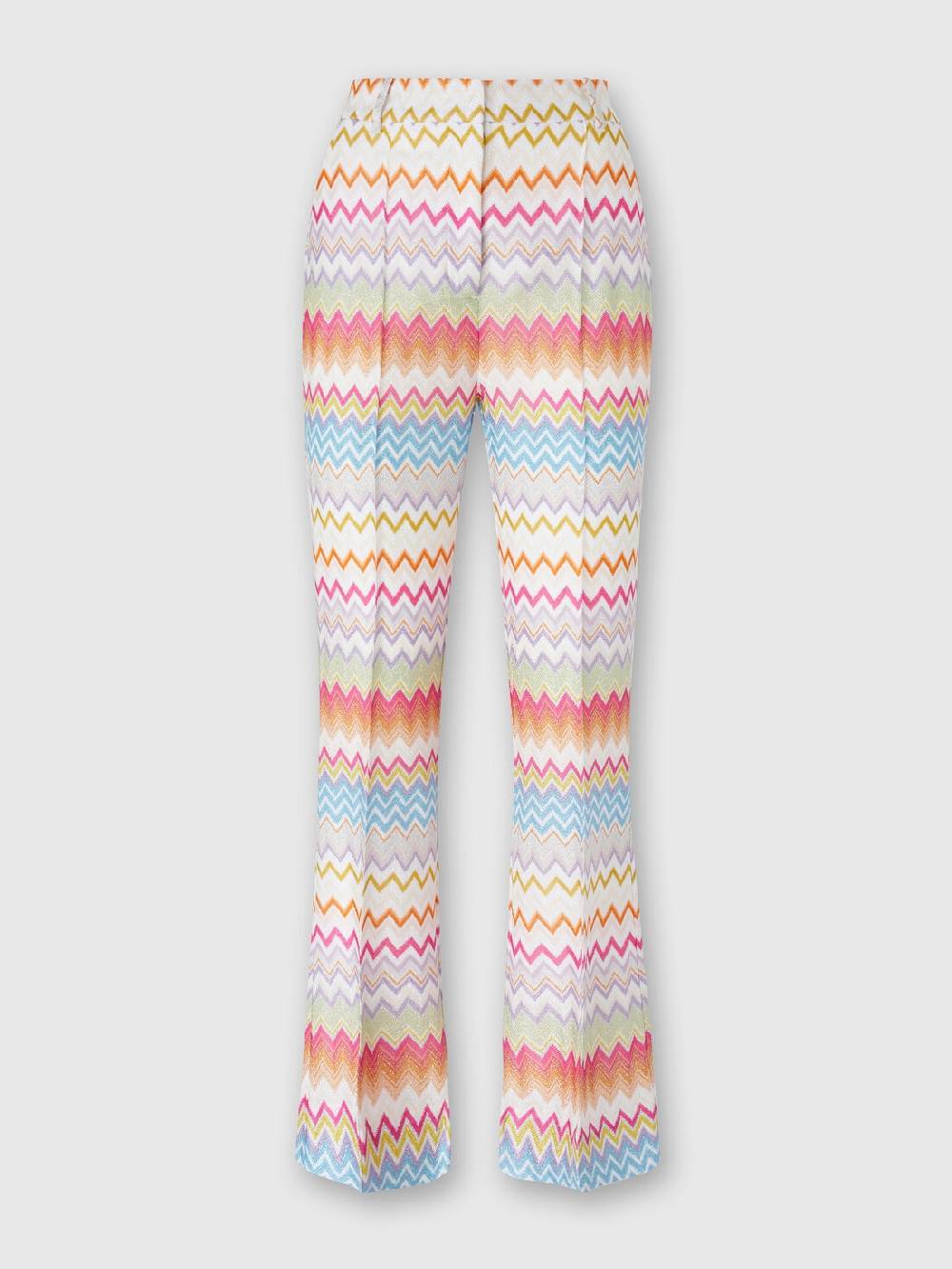 M Missoni Pantaloni capri in maglia chevron lamé con paillettes Online