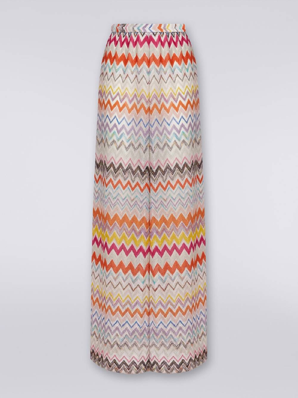 M Missoni Pantaloni a palazzo in misto viscosa chevron lamé Saldi