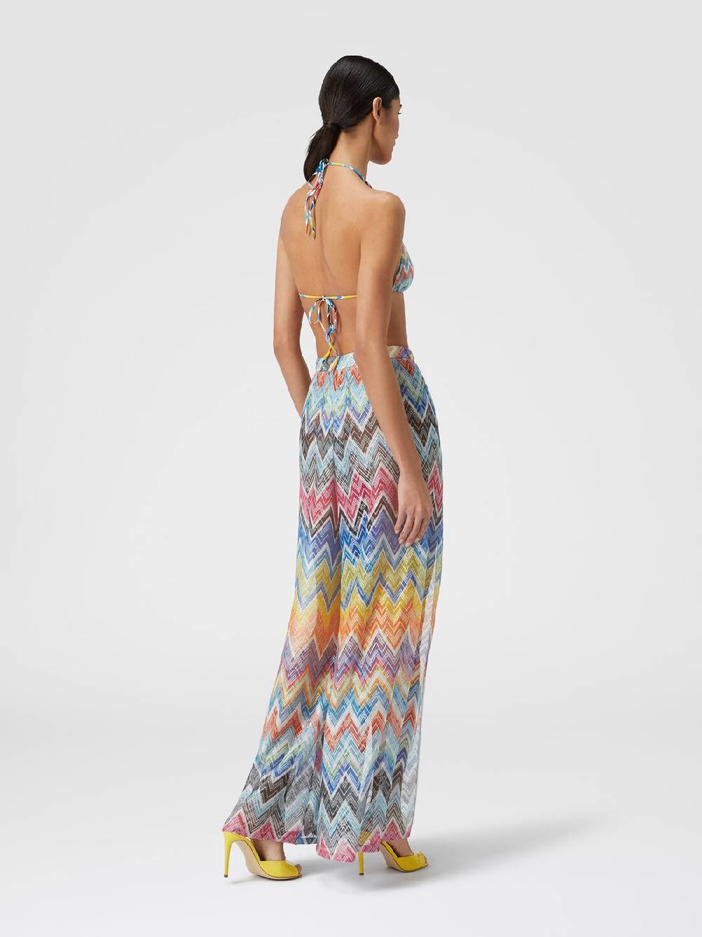 M Missoni Pantapalazzo con stampa zig zag e lurex Offerte