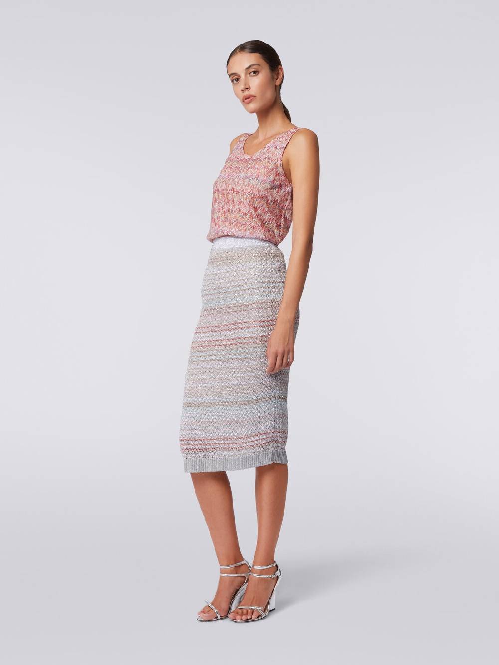 M Missoni Gonna midi in misto viscosa con paillettes Saldi Di Fabbrica