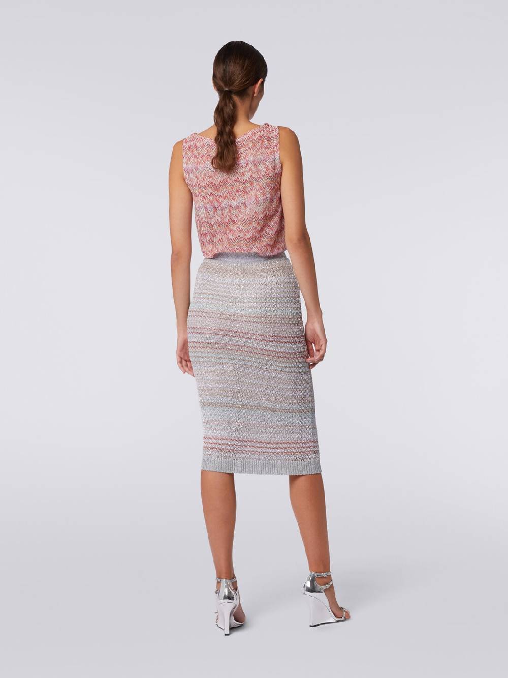 M Missoni Gonna midi in misto viscosa con paillettes Saldi Di Fabbrica