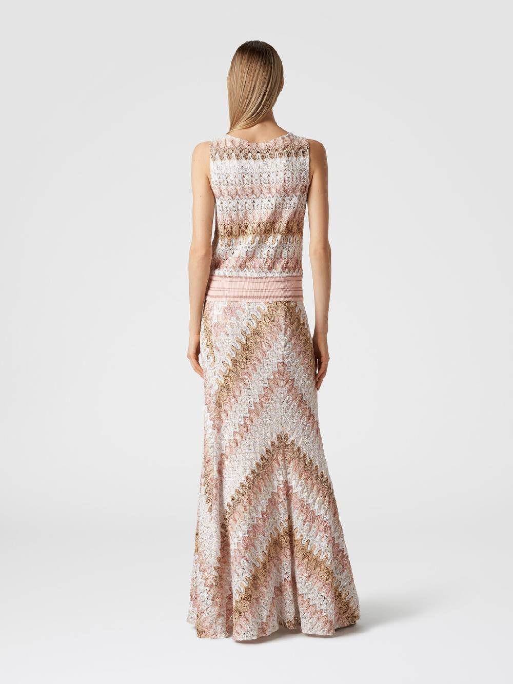 M Missoni Gonna lunga in misto viscosa lamé effetto pizzo Negozio