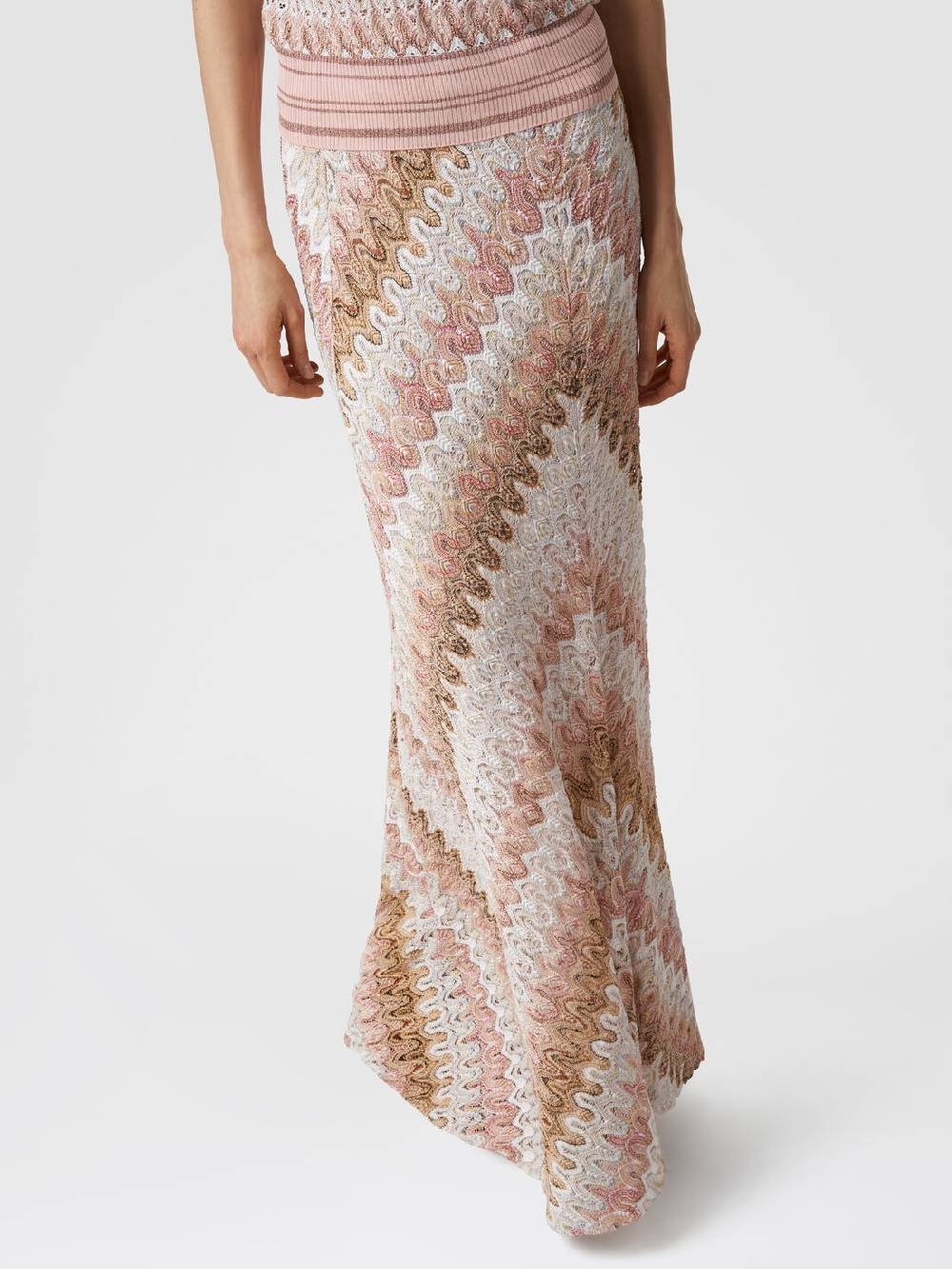 M Missoni Gonna lunga in misto viscosa lamé effetto pizzo Negozio