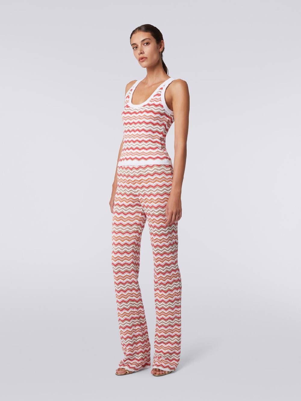 M Missoni Canottiera in maglia di cotone e viscosa zig zag In Saldo