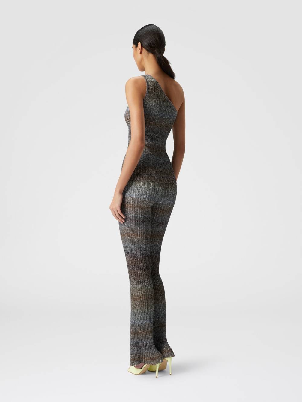 M Missoni Top monospalla in viscosa lamé a costine Moda