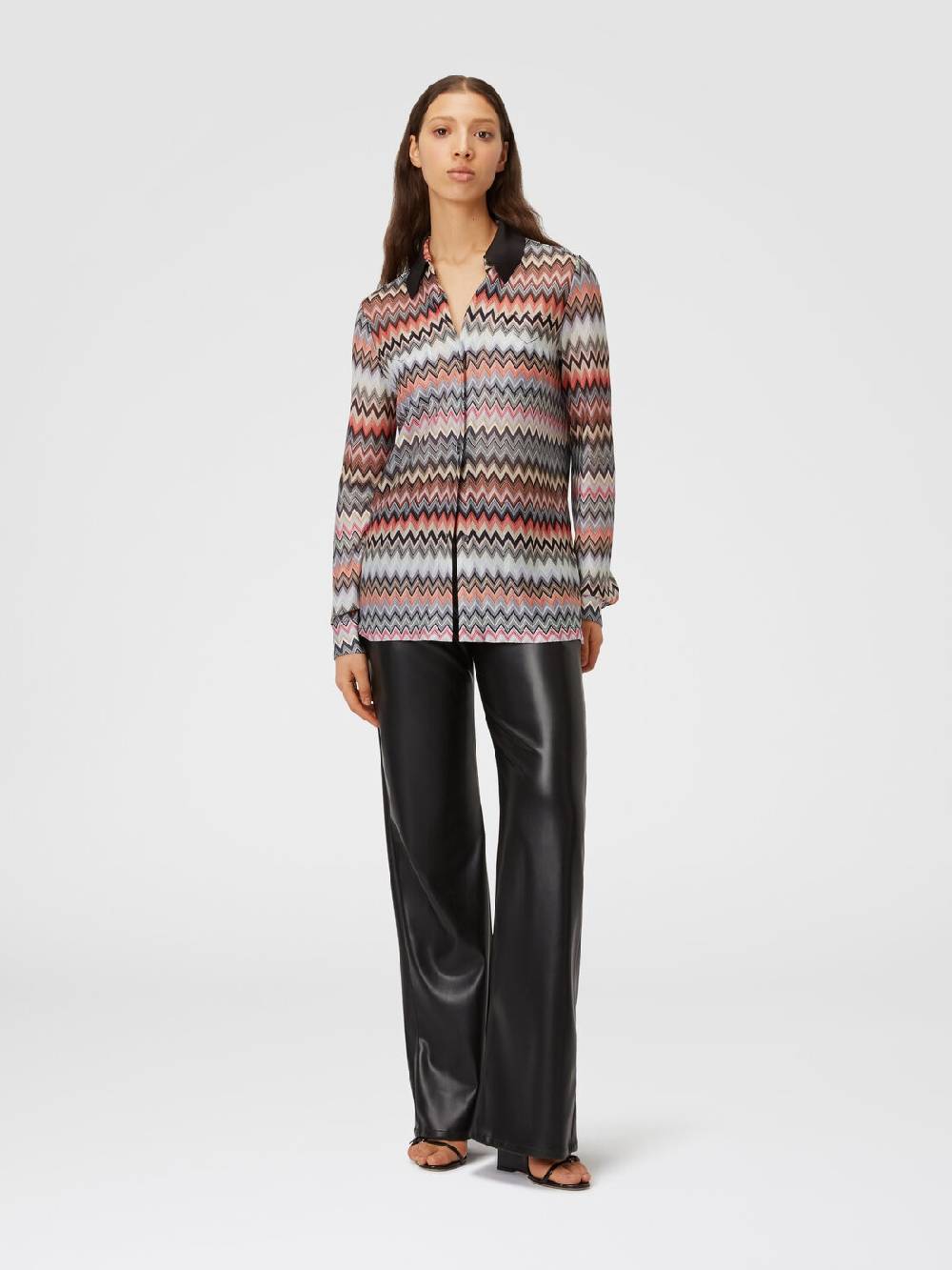 M Missoni Camicia in cotone e viscosa zig zag Nuovo
