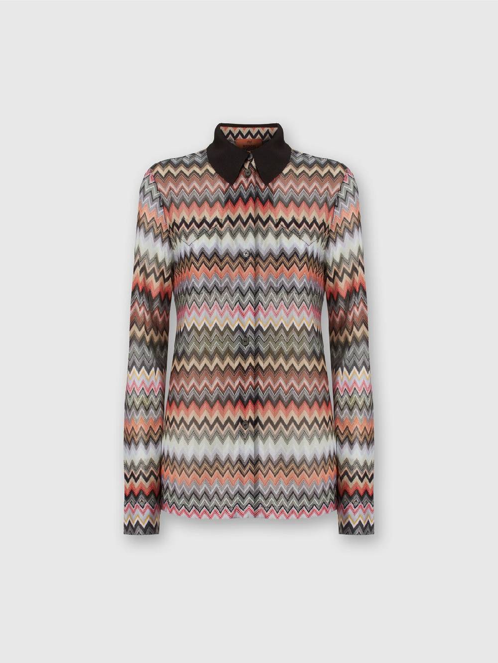 M Missoni Camicia in cotone e viscosa zig zag Nuovo