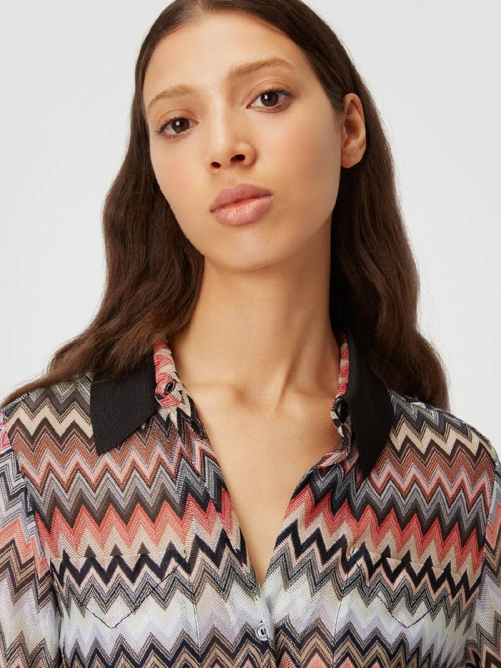 M Missoni Camicia in cotone e viscosa zig zag Nuovo