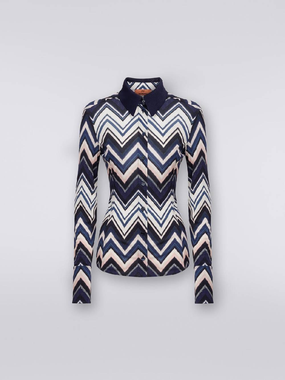 M Missoni Camicia in viscosa con stampa zig zag Qualità