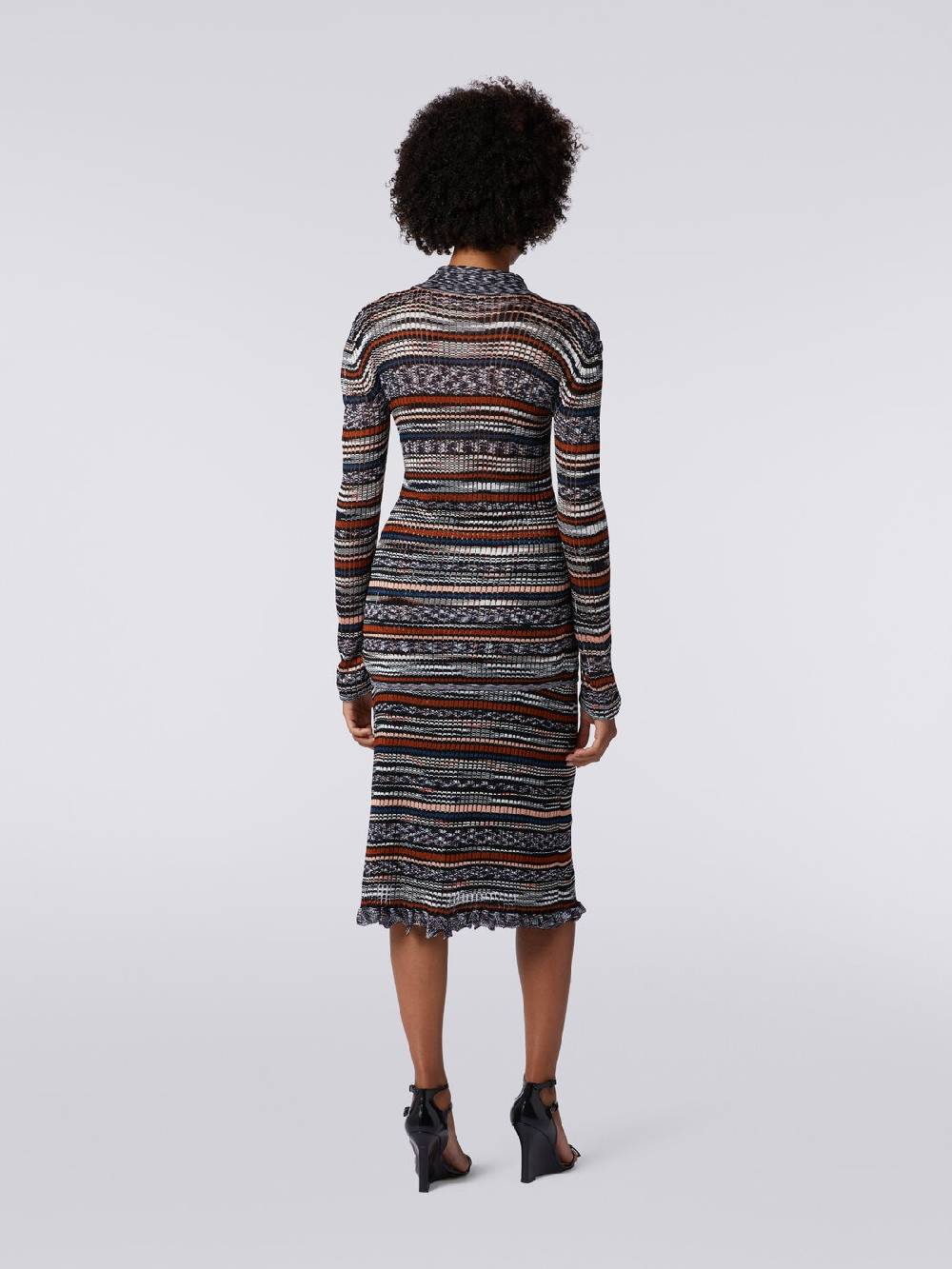 M Missoni Camicia in maglia di viscosa a costine fiammata Vendita