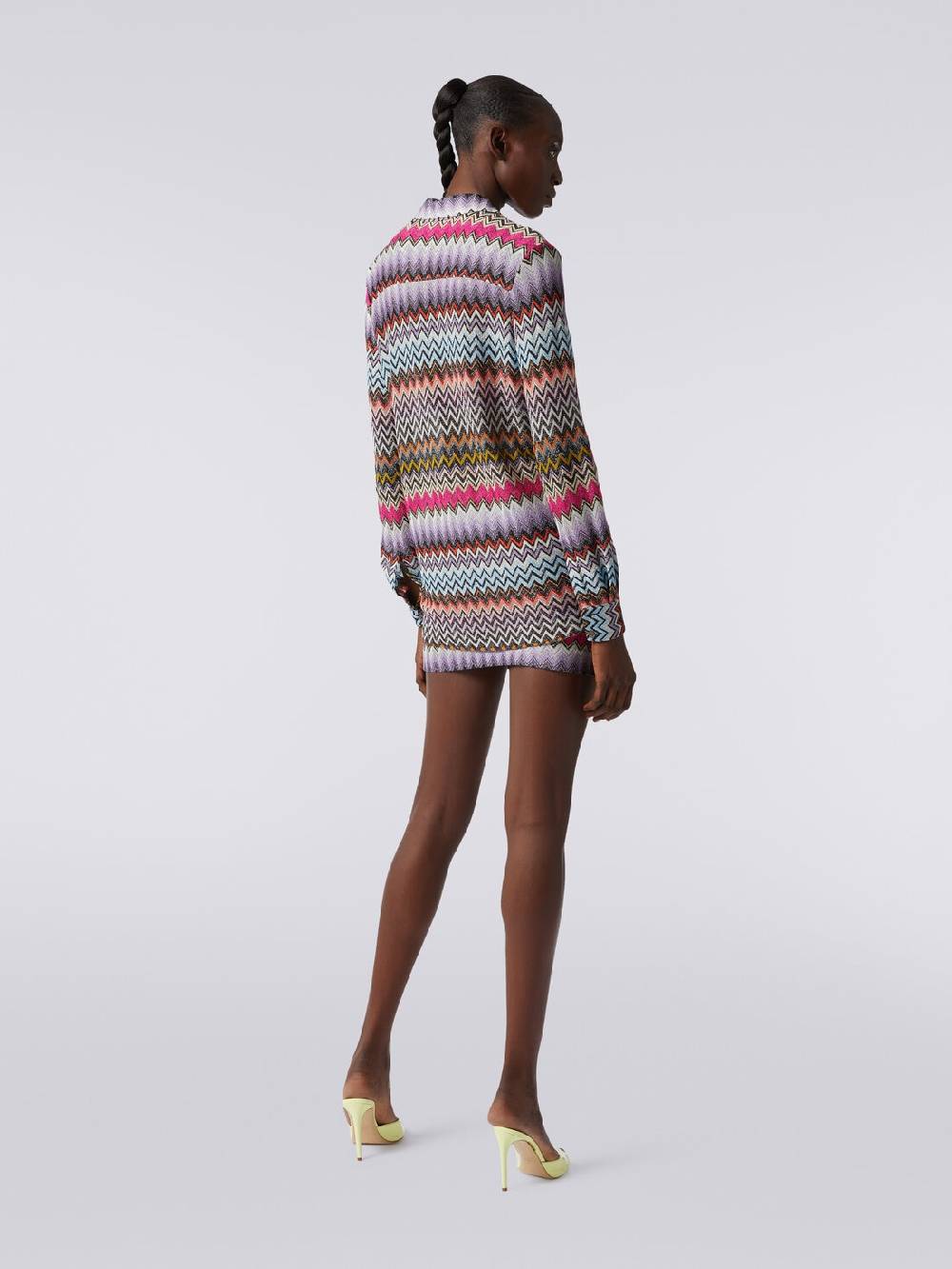 M Missoni Camicia in maglia di viscosa chevron con lurex Promozione