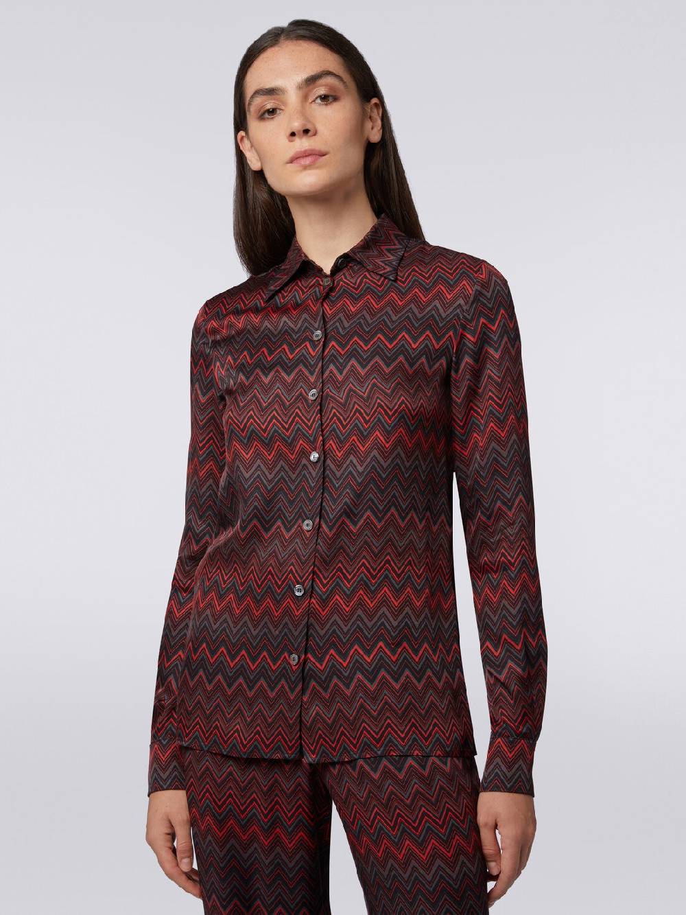 M Missoni Camicia in viscosa jacquard a zig zag Convenienza