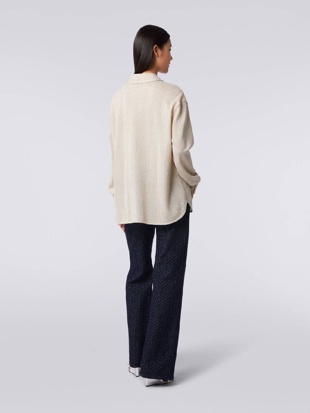 M Missoni Camicia oversize in cotone e viscosa lamé Pezzi Unici