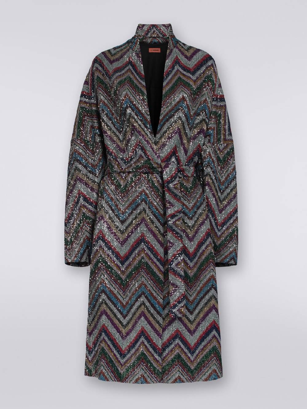 M Missoni Cappotto in misto viscosa chevron con paillettes Acquista Ora