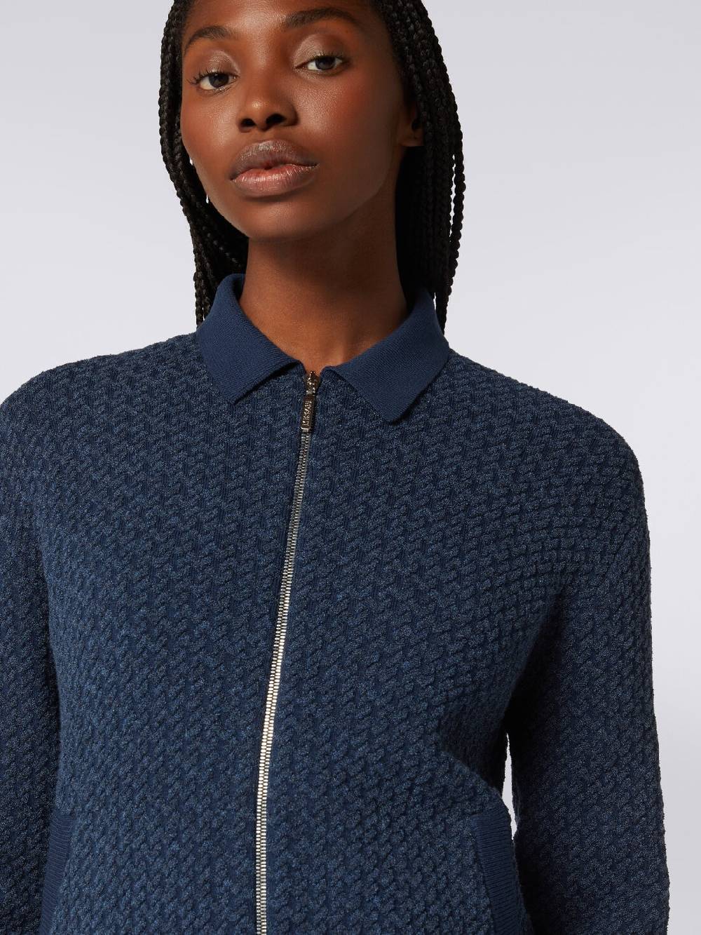 M Missoni Bomber in cotone e nylon con zip Promozione Limitata