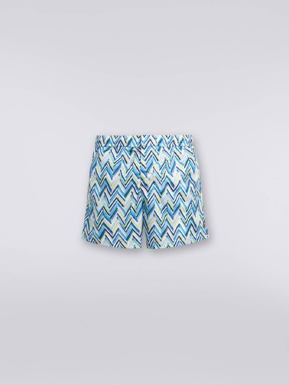 M Missoni Boxer mare con stampa zig zag effetto spennellate Offerta