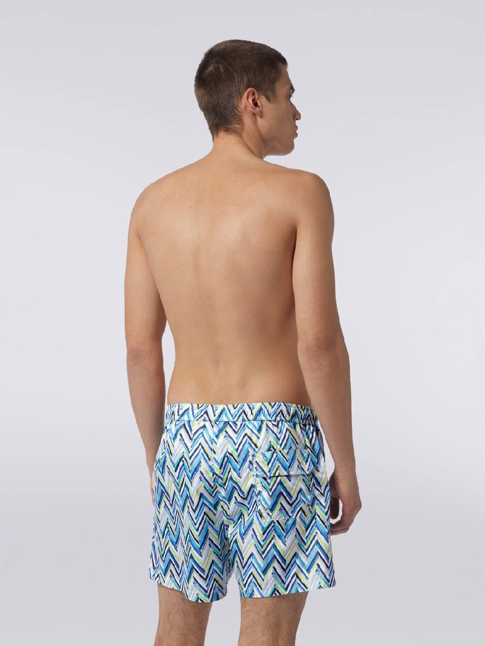 M Missoni Boxer mare con stampa zig zag effetto spennellate Offerta