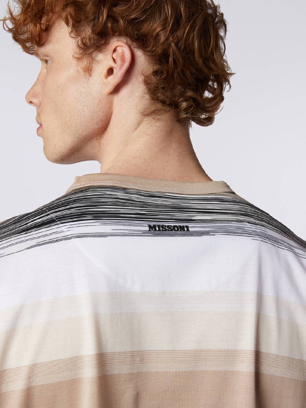M Missoni T-shirt a maniche corte in cotone con inserti fiammati Economico